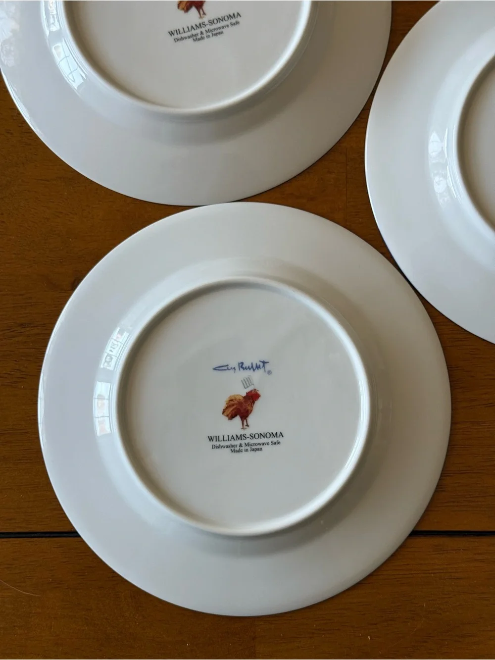 Williams-Sonoma Guy Buffet French Chef 8.25”in Plates Vintage Made in Japan 5 Pc